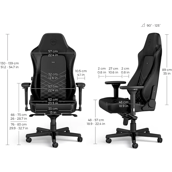 noblechairs HERO herní židle černobílé - Židle - Obrázek W28A000P01
