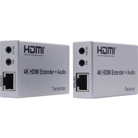 PremiumCord 4K HDMI extender na 100m přes Cat5e/Cat6, přenos Irda a Audio výstupy - Ostatní