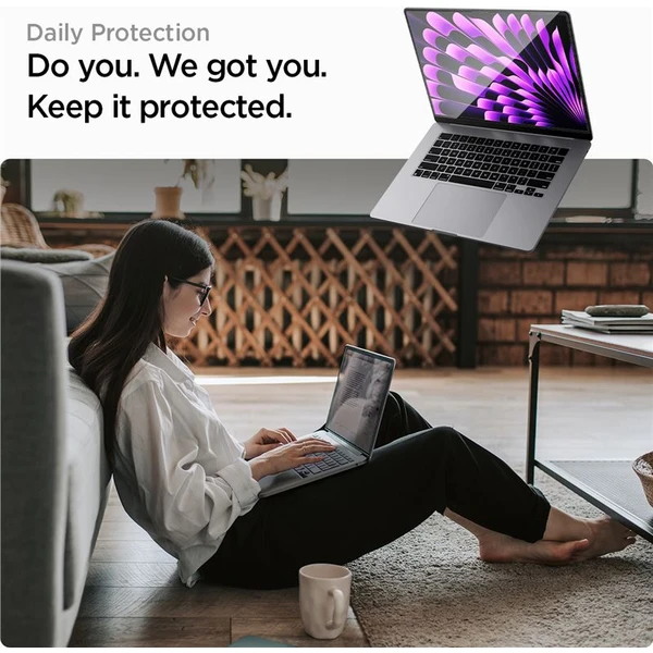 Spigen Glass tR Slim tvrzené sklo MacBook Air 15" M2/M3/M4 - Ochranné folie a skla - Obrázek W3N5000701