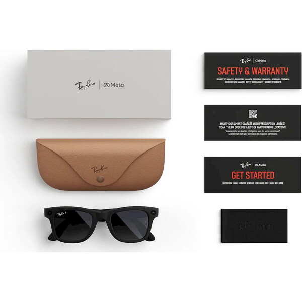 Meta RAY-BAN Wayfarer Gen1 (Velké) chytré matné brýle (tmavá skla) černé  - AR brýle - Obrázek W3ZR000K01