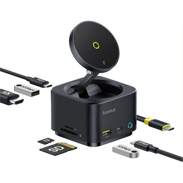 Baseus MagPro 7v1 dokovací stanice černá - Dokovací stanice - Obrázek W40N000K01