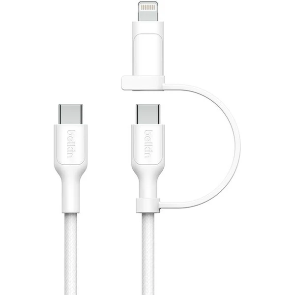 Belkin BOOST Charge PRO 2v1 napájecí kabel 60W 1,5m bílý  - Kabely a redukce - Obrázek W4EN000K01