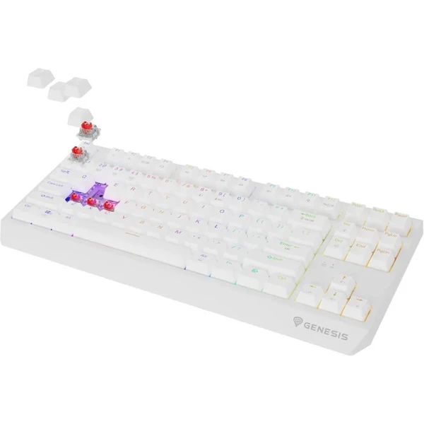 Genesis THOR 230 TKL RGB bezdrátová mechanická klávesnice bílá Outemu Red - Klávesnice - Obrázek W4I5000O01