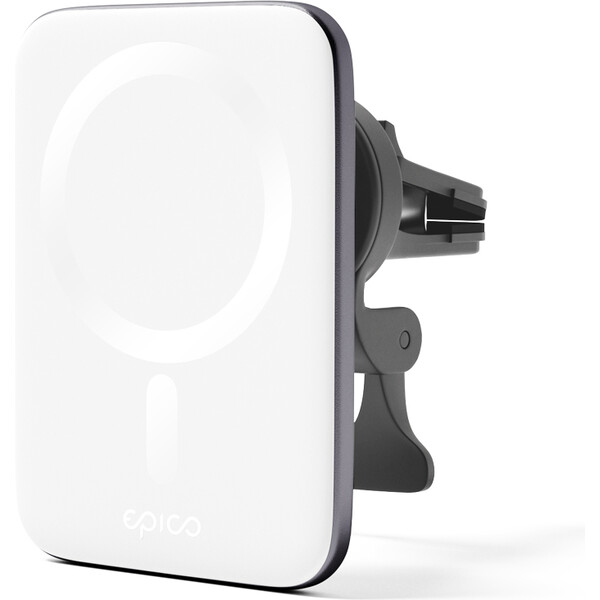 EPICO Ultrathin Wireless Car Charger s MagSafe stříbrná/bílá Bílá