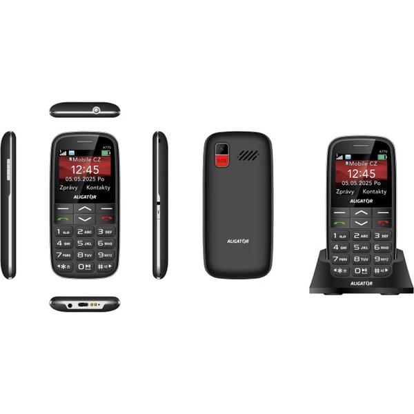 ALIGATOR A770 Senior + stolní nabíječka černý - Mobilní telefony - Obrázek W4WG000J01