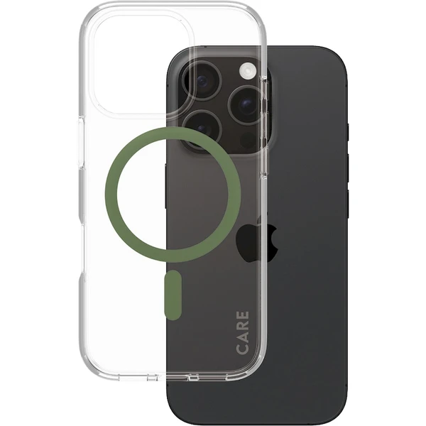 PanzerGlass® CARE kryt Apple iPhone 16 Pro MagSafe Urban Combat čirý/zelený - Pouzdra - Obrázek W508000P01