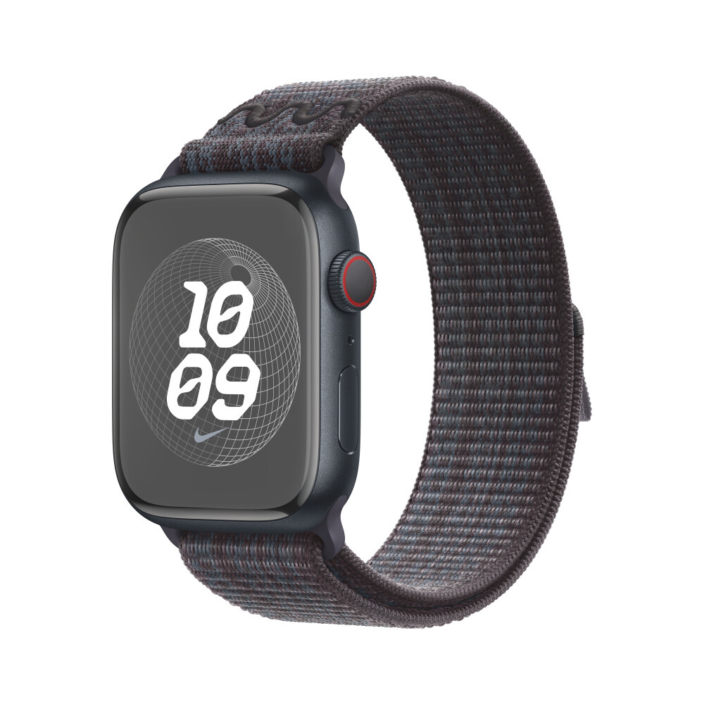 Apple Watch 49/45/44/42mm černo-modrý provlékací sportovní řemínek