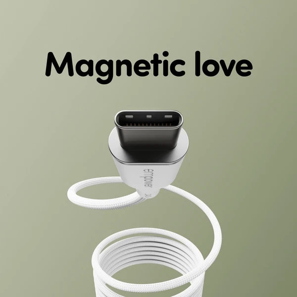 PanzerGlass USB-C/USB-C magnetický napájecí kabel 240W 1,5m bílý - Kabely a redukce - Obrázek W63J000K01