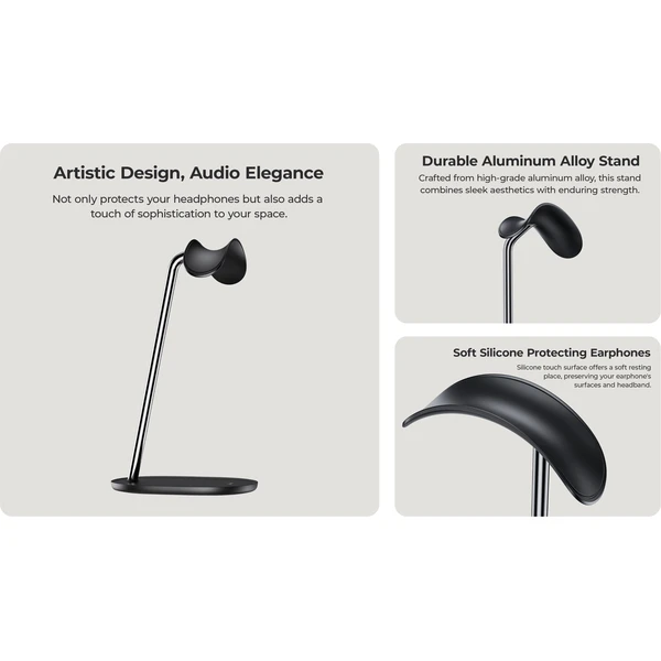 Benks Grand Headphone Stand hliníkový stojánek pro AirPods Max Black - Stojánky - Obrázek W6CK000K01
