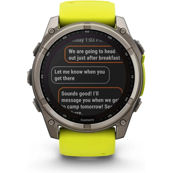 Garmin Fenix 8 Solar 51 mm titan žluté - Chytré hodinky - Obrázek W7YE000O01