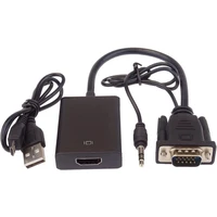 PremiumCord VGA + 3,5mm -> HDMI redukce 0,2m černá - Kabely a redukce