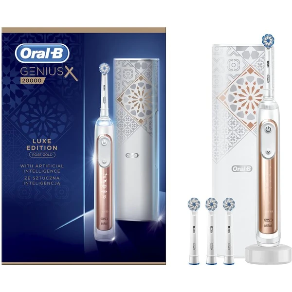 Oral-B Genius X 20000 Luxe Edition chytrý zubní kartáček růžově zlatý - Zubní kartáčky - Obrázek W8FW400301