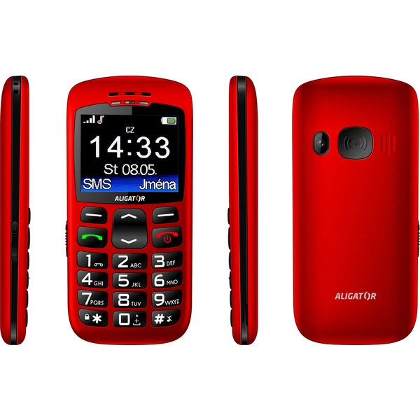 ALIGATOR A670 Senior červený + stolní nabíječka - Mobilní telefony - Obrázek W8PL600301