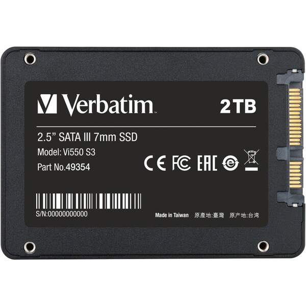 VERBATIM SSD Vi550 S3 2TB SATA III, 2.5”