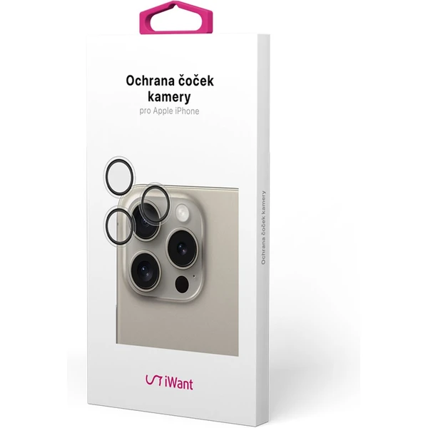 iWant ochranné sklíčko na kameru iPhone 16 Pro / 16 Pro Max - Ochranné folie a skla - Obrázek W9O7000K01