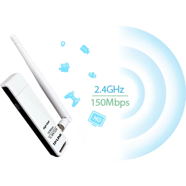 TP-Link TL-WN722N WiFi USB adaptér - Síťové adaptéry - Obrázek W9QFF00101