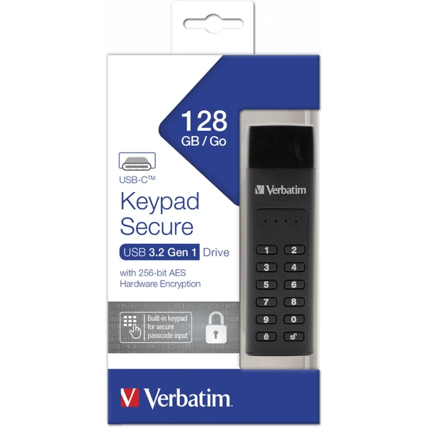VERBATIM USB C 3.1 Drive 128 GB s klávesnicí - Flashdisky - Obrázek WA63000O01