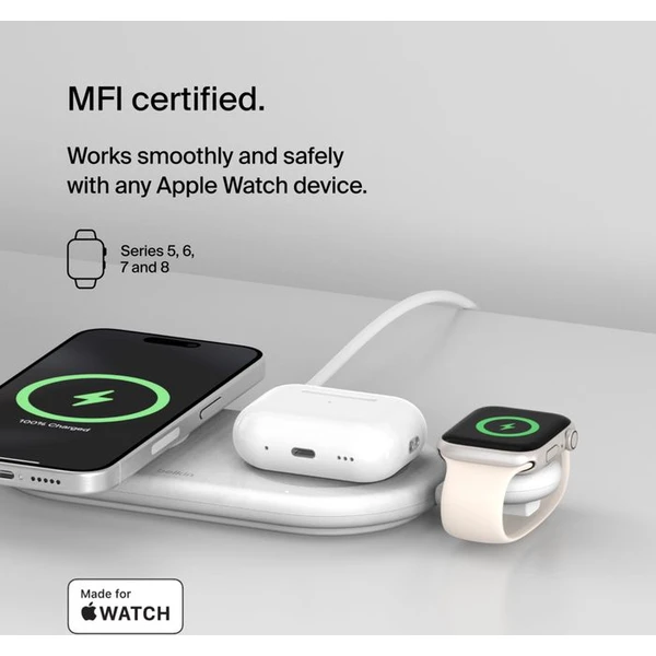 Belkin BOOST CHARGE Apple Watch MFi dongle nabíječka bílá - Nabíječky - Obrázek WA8B000P01