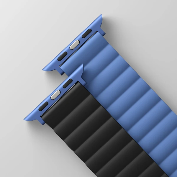 UNIQ Revix oboustranný řemínek pro Apple Watch 49/46/45/44/42mm Caspian (modrý/černý) - Řemínky - Obrázek WAHMF00101