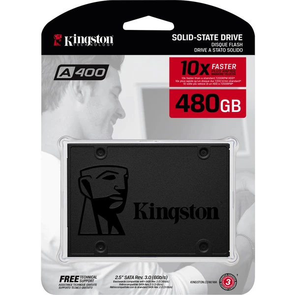 Kingston A400 SSD 2.5'' 480GB - SSD disky - Obrázek WAHV000501