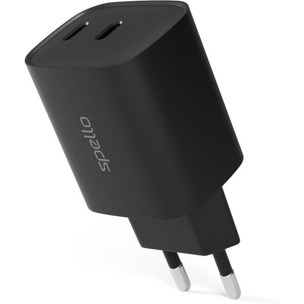 Spello ForceBoost GaN 45W nabíjecí adaptér černý Černá