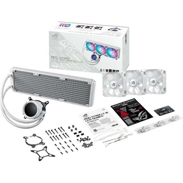 ASUS ROG STRIX LC III 360 ARGB LCD bílá - Chladiče - Obrázek WCB9000O01