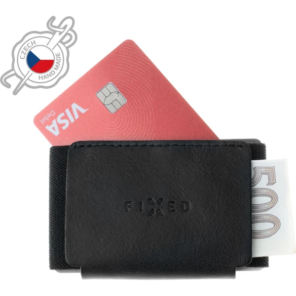 FIXED Tiny Wallet Kožená peněženka z pravé italské kůže Torcello černá - Peněženky - Obrázek WDN6000601