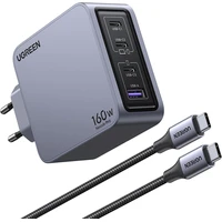 UGREEN Nexode 160W GaN nabíječka se čtyřmi porty šedá - Nabíječky