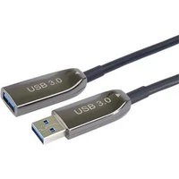PremiumCord USB-A/USB-A prodlužovací optický kabel 50m černý - Kabely a redukce