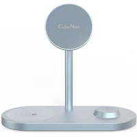 CubeNest S313 Pro 3v1 magnetická bezdrátová nabíječka Sierra Blue - Nabíječky