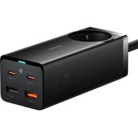 Baseus GaN3 Pro rychlonabíječka 2x USB-C, 2x USB + AC 65W černá - Nabíječky