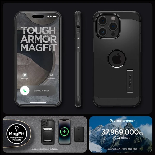 Spigen Tough Armor MagFit kryt iPhone 15 Pro Max černý - Pouzdra - Obrázek WJ09000601
