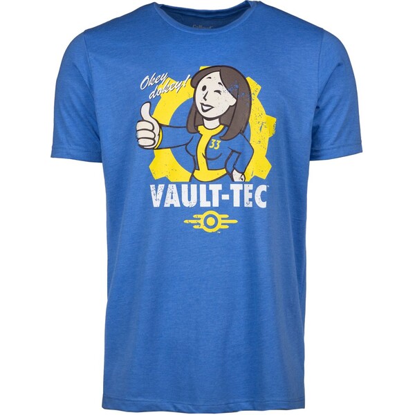 DEVplus Tričko Fallout - Okey Dokey S Modrá