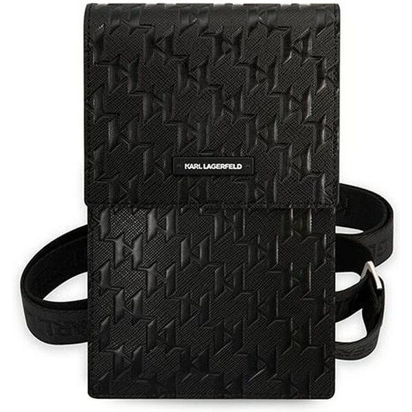 Karl Lagerfeld Monogram Wallet Phone Bag černé