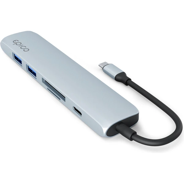 iWant by Epico 6v1 hliníkový hub 8K s USB-C blankytně modrý - USB huby - Obrázek WKEK000K01