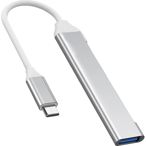 PremiumCord 4v1 USB-C Hub stříbrný - USB huby - Obrázek WL4L000K01