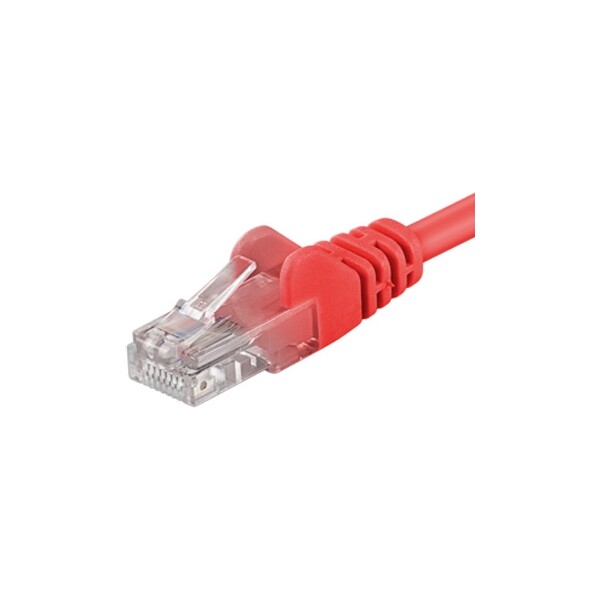 PremiumCord RJ45/RJ45 Cat6 UTP patch kabel 7m červený