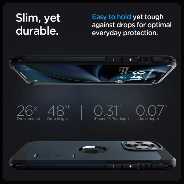 Spigen Tough Armor MagFit kryt iPhone 15 Pro Max modrý - Pouzdra - Obrázek WMU8000601