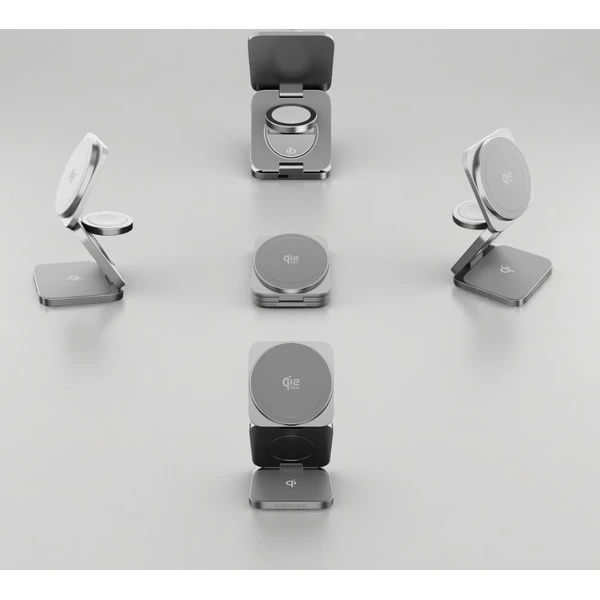 Cubenest SQ312 Ultra Qi2.2 (MagSafe) 3v1 nabíječka (35W) šedá - Nabíječky - Obrázek WO5I000K01
