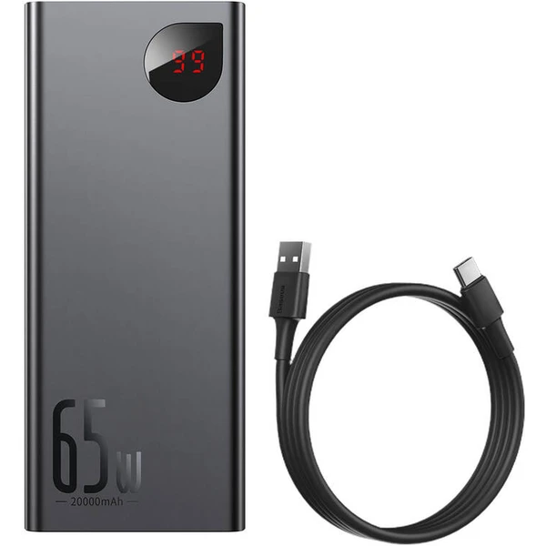 Baseus Power banka Adaman 20000 mAh 65W 2xUSB/USB-C PD černá - Powerbanky - Obrázek WOS5000N01
