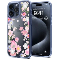Spigen Ultra Hybrid kryt iPhone 15 Pro květinový - Pouzdra