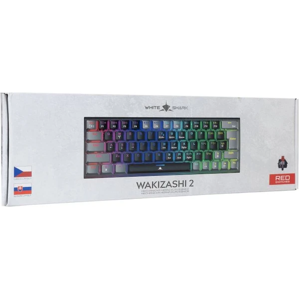 White Shark WAKIZASHI 2 Red (CZ/SK) černošedá - Klávesnice - Obrázek WPJI000K01