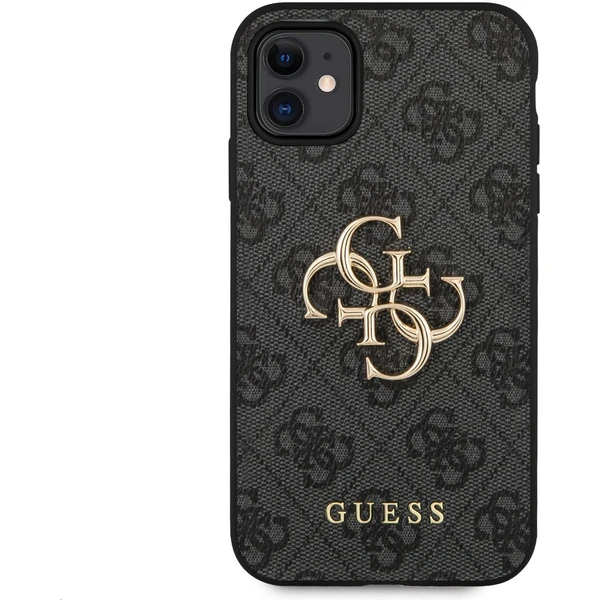 Guess PU 4G Metal Logo kryt iPhone 11 šedý - Pouzdra - Hlavní obrázek