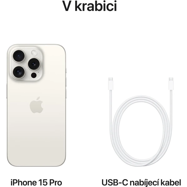 Apple iPhone 15 Pro 512GB bílý titan (Kategorie C) - Mobilní telefony - Obrázek WU39000601