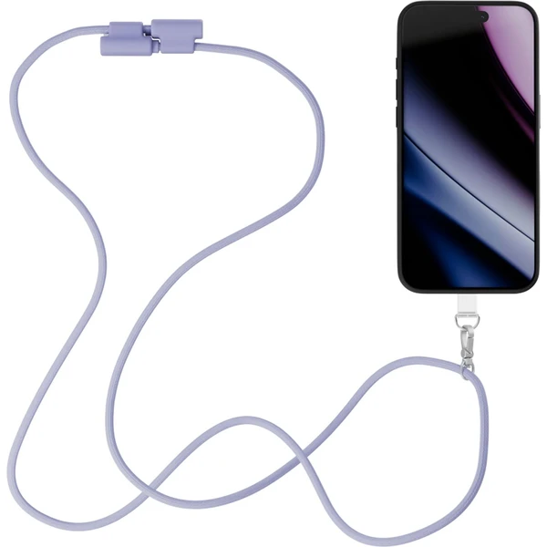 Epico šňůrka na telefon s USB-C na USB-C kabelem fialová - Kabely a redukce - Obrázek WUPL000K01