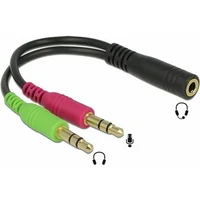 PremiumCord 3,5mm/2x 3,5mm redukce 0,3m černá - Kabely a redukce
