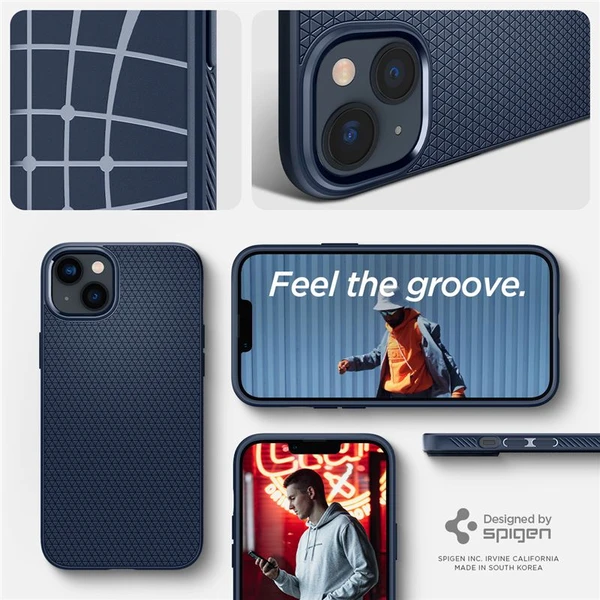 Spigen Liquid Air kryt iPhone 14 modrý - Pouzdra - Obrázek WYZG300401