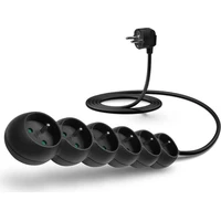 CONNECT IT prodlužovací kabel 230 V 6 zásuvek bez vypínače 2m černý - Zásuvky