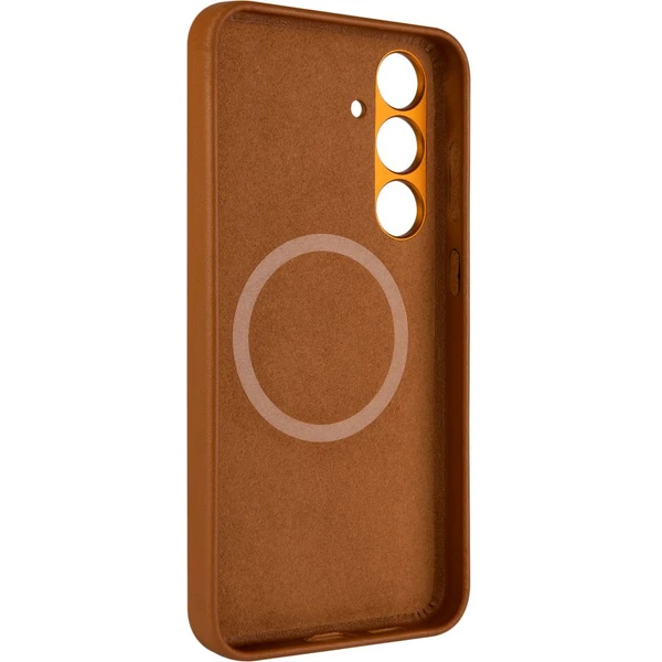 FIXED MagLeather kožený kryt s MagSafe Samsung Galaxy S24+ hnědý - Pouzdra - Obrázek X071000K01
