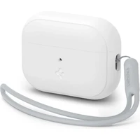 Spigen Silicone Fit pouzdro s poutkem Apple AirPods Pro (2nd Gen) bílé - Pouzdra